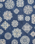 Denim Look Lace Cotton Oxford - Blue