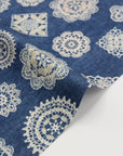 Denim Look Lace Cotton Oxford - Blue