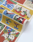 Funny Cats in Japan Cotton Sheeting - Red