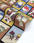 Funny Cats in Japan Cotton Sheeting - Black