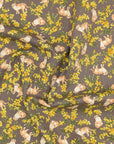 Sweetie Mimosa Cat Cotton Oxford - Charcoal Brown