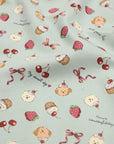 Sweetie Cupcakes Cotton Oxford - Light Blue