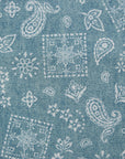 Denim Look Bandana Cotton Oxford - Light Blue