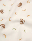Monkey & Banana Cotton Double Gauze - White