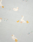 Duck & Flower Cotton Double Gauze - Sax Blue