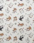 Stubborn Shiba Inu Cotton Oxford - White