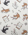 Stubborn Shiba Inu Cotton Oxford - White