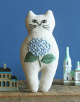 Embroidery Cat Brooch Kit - Hydrangea