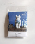 Embroidery Cat Brooch Kit - Hydrangea