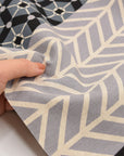 echino Geometric Panels Canvas - Grey