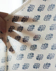 Vintage Floral Silhouette Block Print-inspired Cotton Lawn
