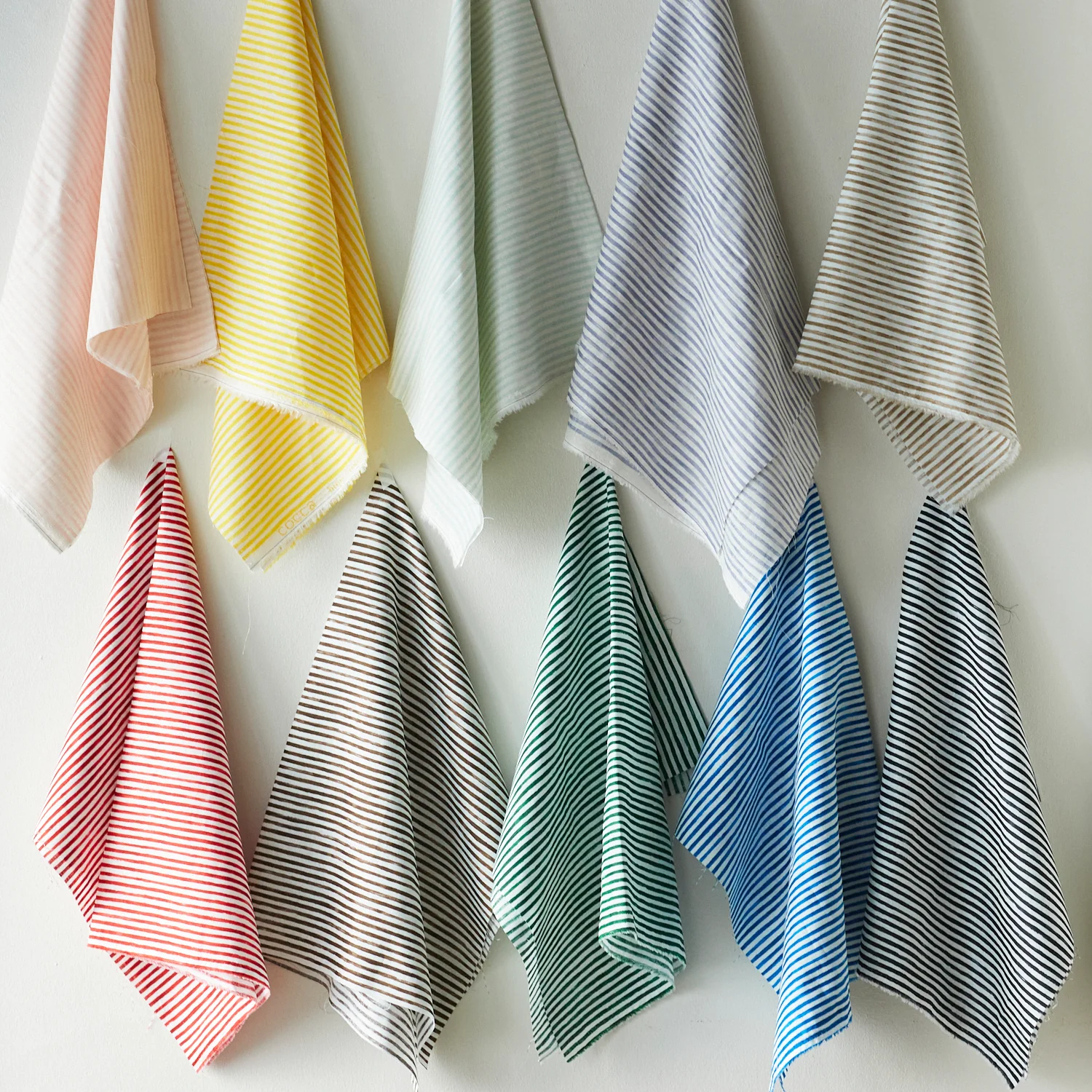 Shima Shima Stripe Linen Cotton Sheeting | Kokka Fabrics
