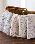 Antique Flowers Cotton Linen Sheeting - Green YPA-69040-1