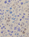 Antique Flowers Cotton Linen Sheeting - Blue YPA-69040-1