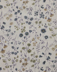 Antique Flowers Cotton Linen Sheeting - Khaki YPA-69040-1