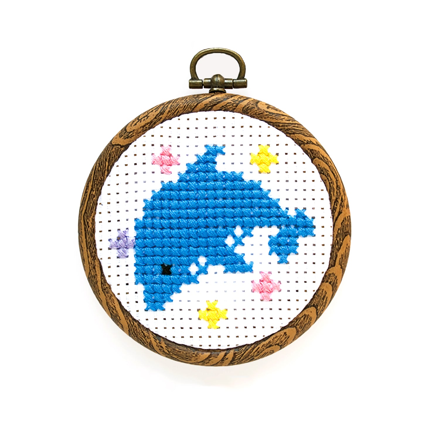 Mini Round Frame Cross Stitch Kit | Kokka Fabrics