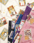 Tarot Cats Cotton Sheeting - Black