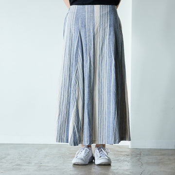 Yarn Dyed Linen Cotton Blend Banshu-ori Stripe Fabric - KOKKA Original Design