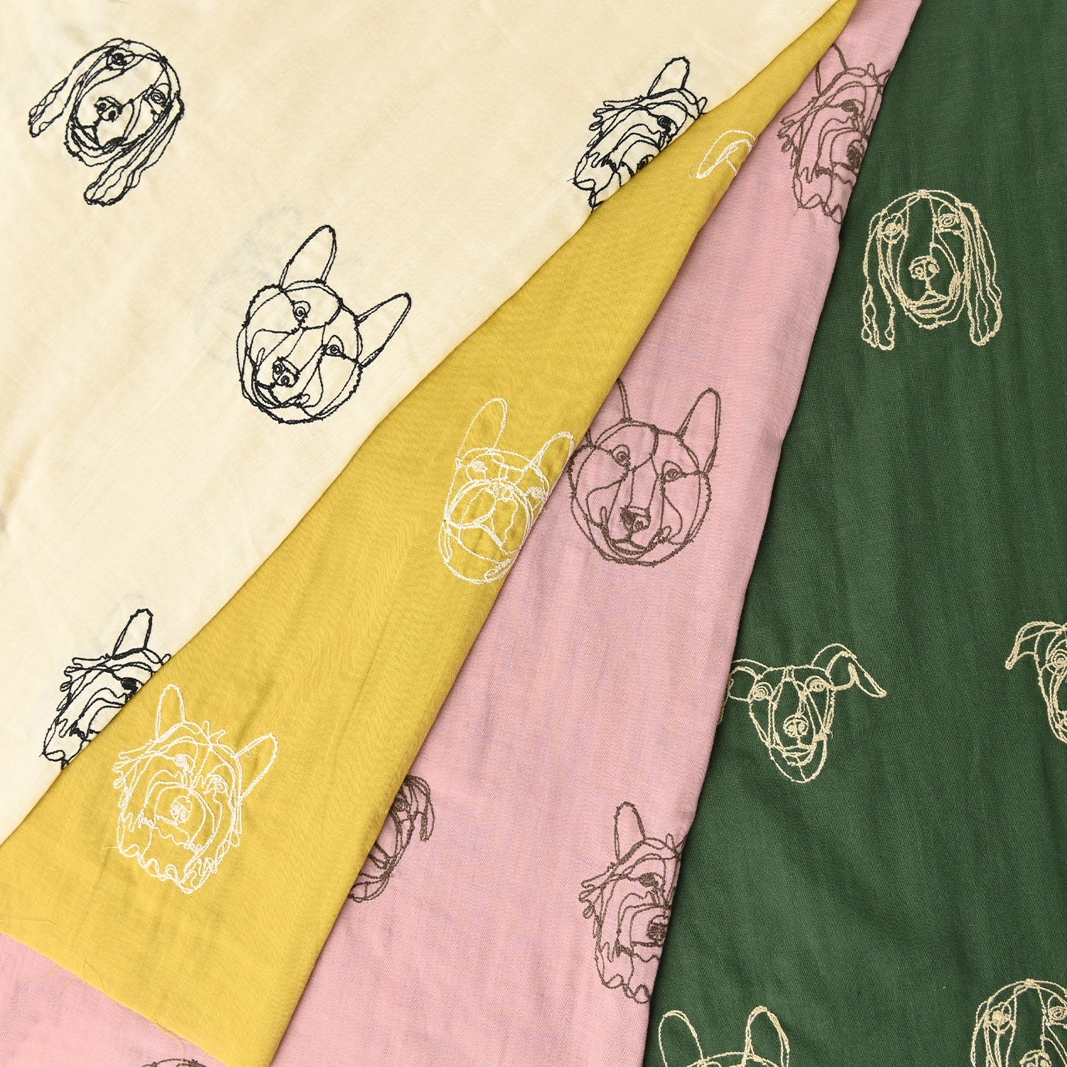 +HAyU fabric Dog Cotton Double Gauze