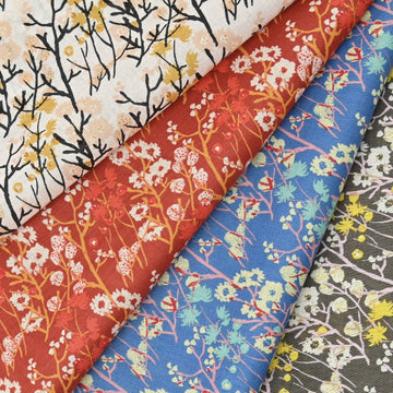 [Fabric Sample] Egg Press Layered Floral Cotton Lightweight Sheeting