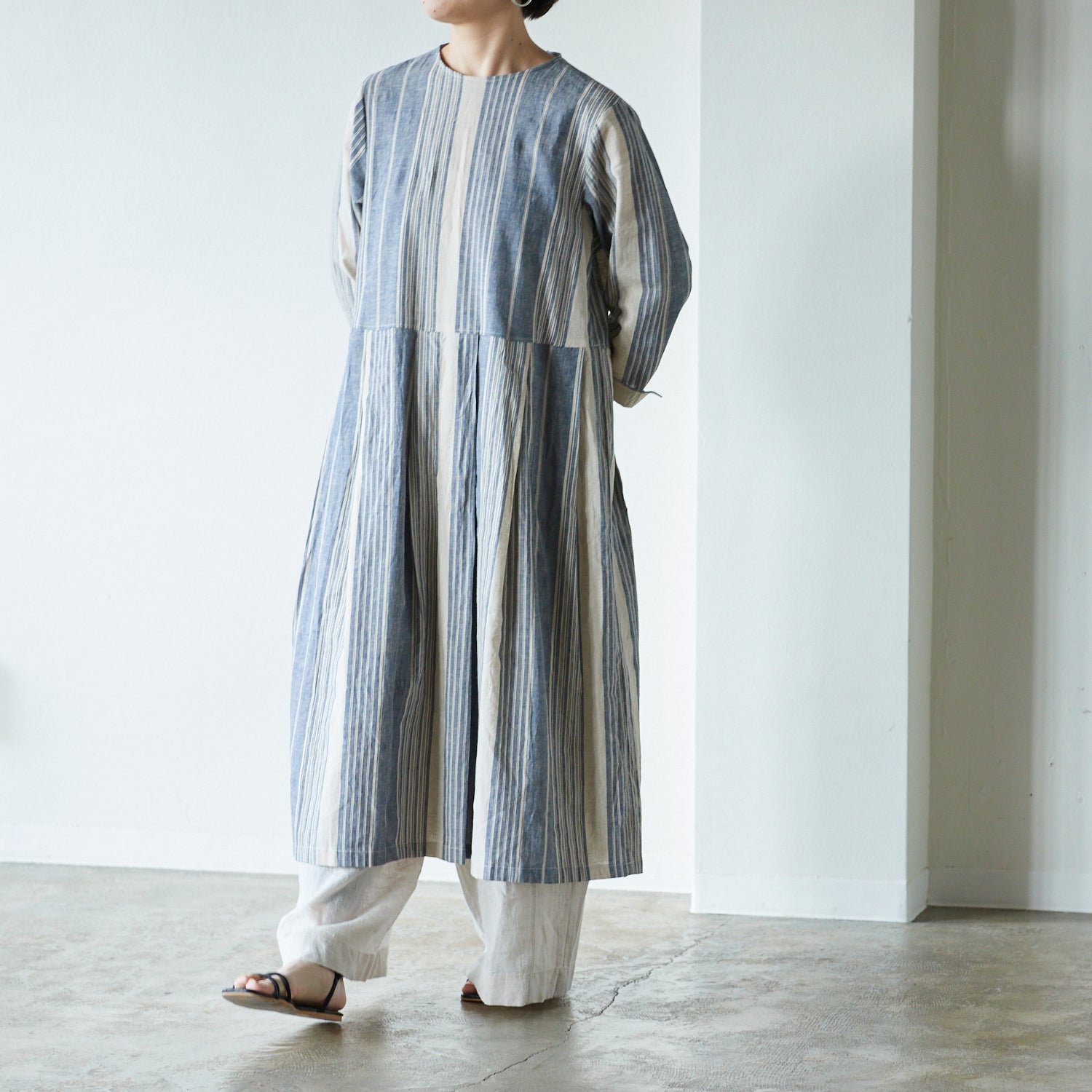 Yarn-Dyed Cotton Linen Banshu-Ori Stripe Fabric | Kokka Fabrics