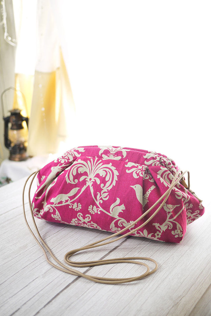 Roundish-Shaped Two-Way Clutch Bag Pattern and Sewing Instructions