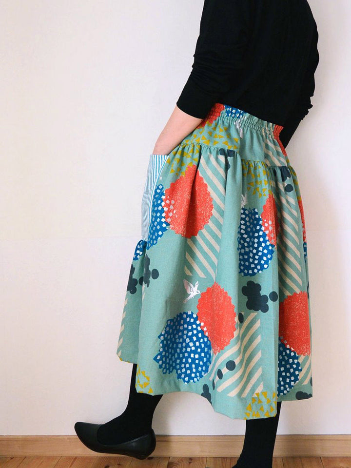 Gathered Skirt with Yoke Pattern Sewing Instructions