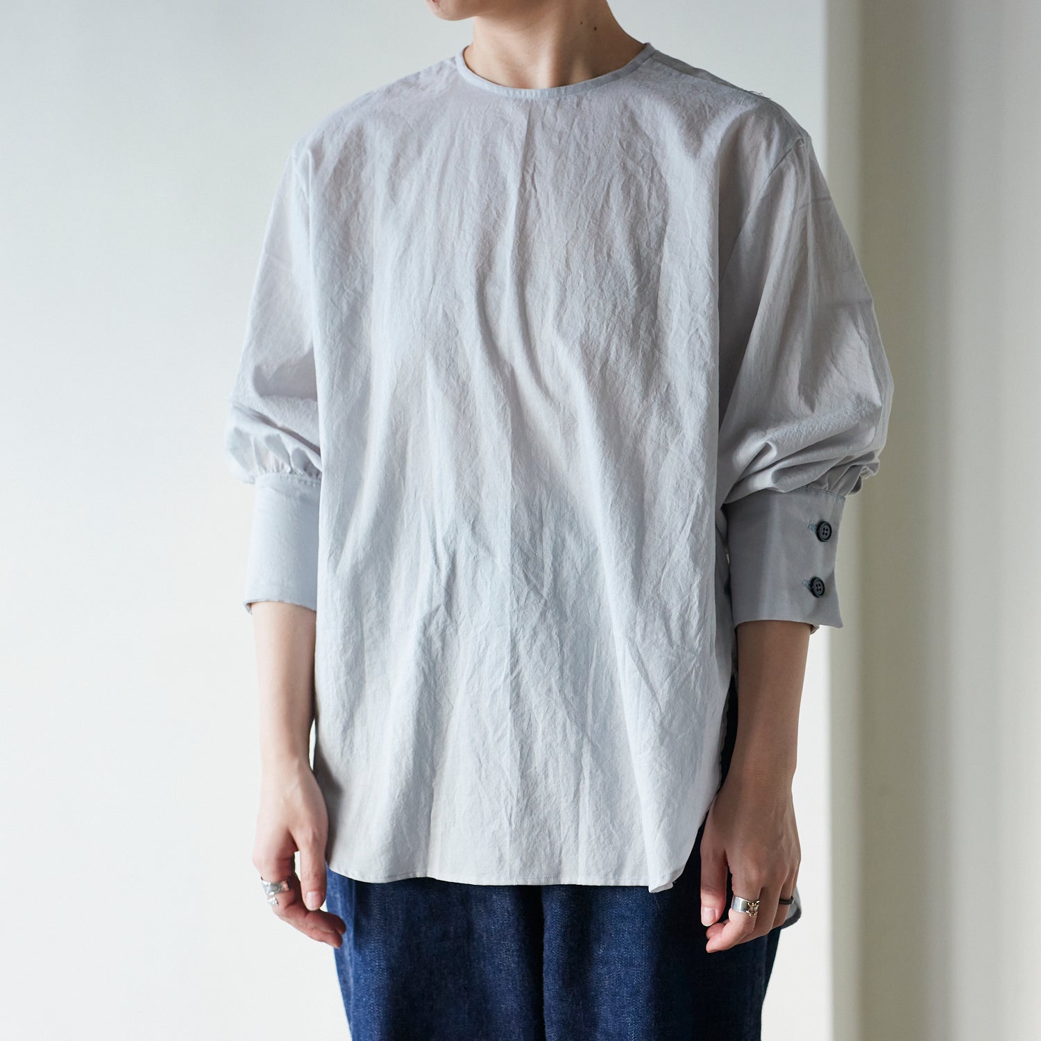 Nuno to Mono Cotton Washed Lawn - Light Grey YKA-590-1