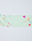 [Kokka Lifestyle] nani IRO Double Gauze Tenugui - Hana no toki niwa - Light Green