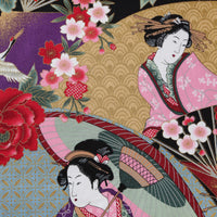 Geisha Chrysanthemum Traditional Japanese Cotton Sheeting