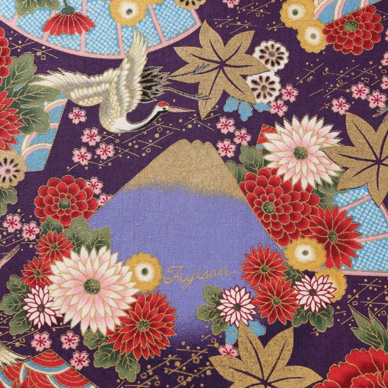 Chrysanthemum Mt. Fuji Traditional Japanese Cotton Sheeting