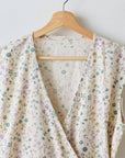 Antique Flowers Cotton Linen Sheeting - Khaki YPA-69040-1