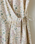 Antique Flowers Cotton Linen Sheeting - Khaki YPA-69040-1