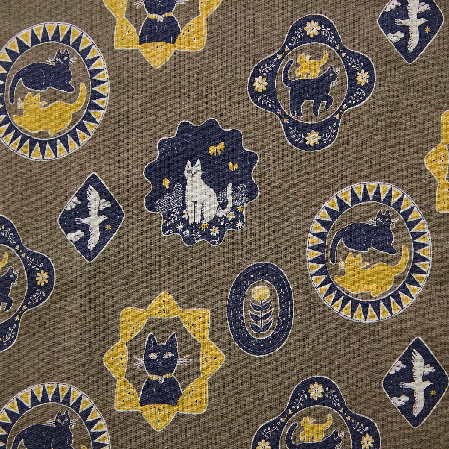 Sanae Sugimoto Cat Days Cotton Linen Sheeting EGX-9230-1