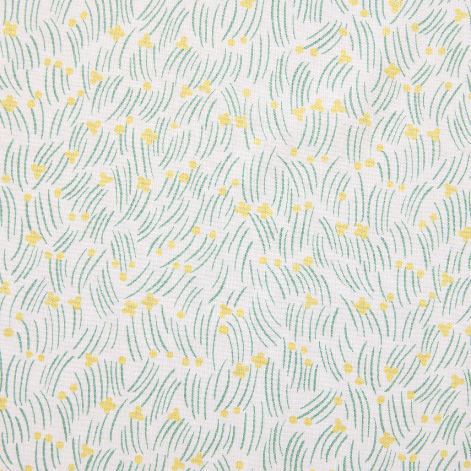 Floral Cool Breeze Cotton Sheeting - White YGA-91100-1