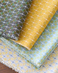 Mimosa Birds Cotton Linen Canvas - Sax Blue YKA-41070-1