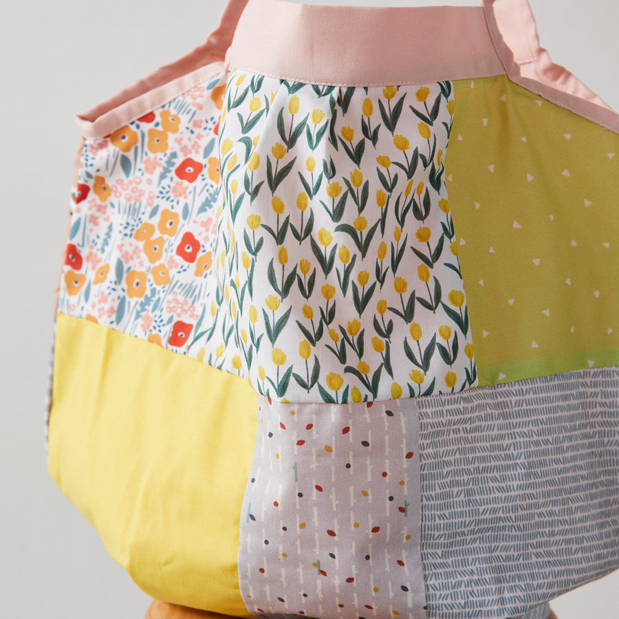 Patchwork Tote Bag Digital PDF Pattern & Illustrated Sewing Instructions