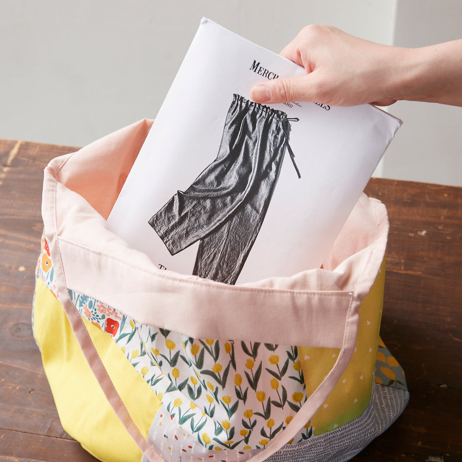 Patchwork Tote Bag Digital PDF Pattern & Illustrated Sewing Instructions