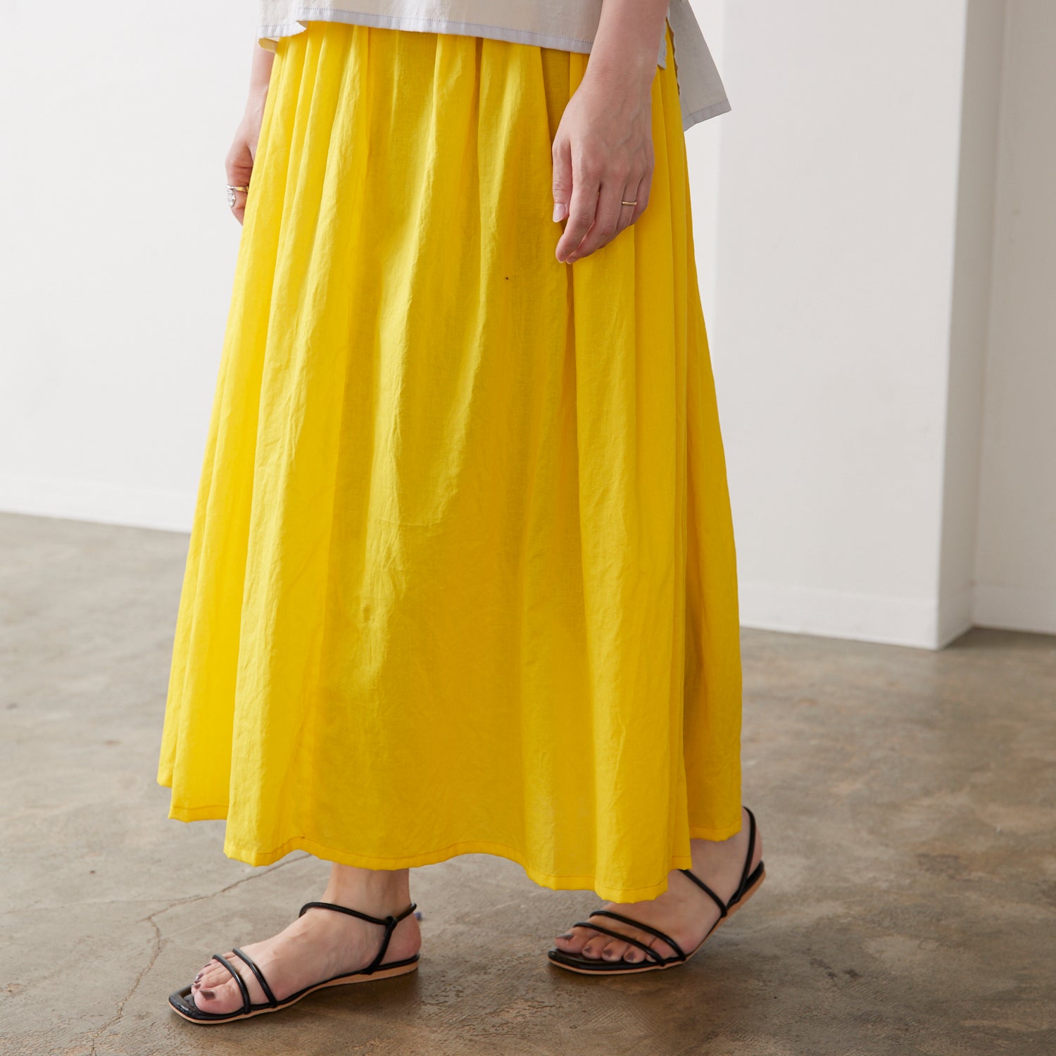 Nuno to Mono Cotton Washed Lawn -Vivid Yellow YKA-590-1