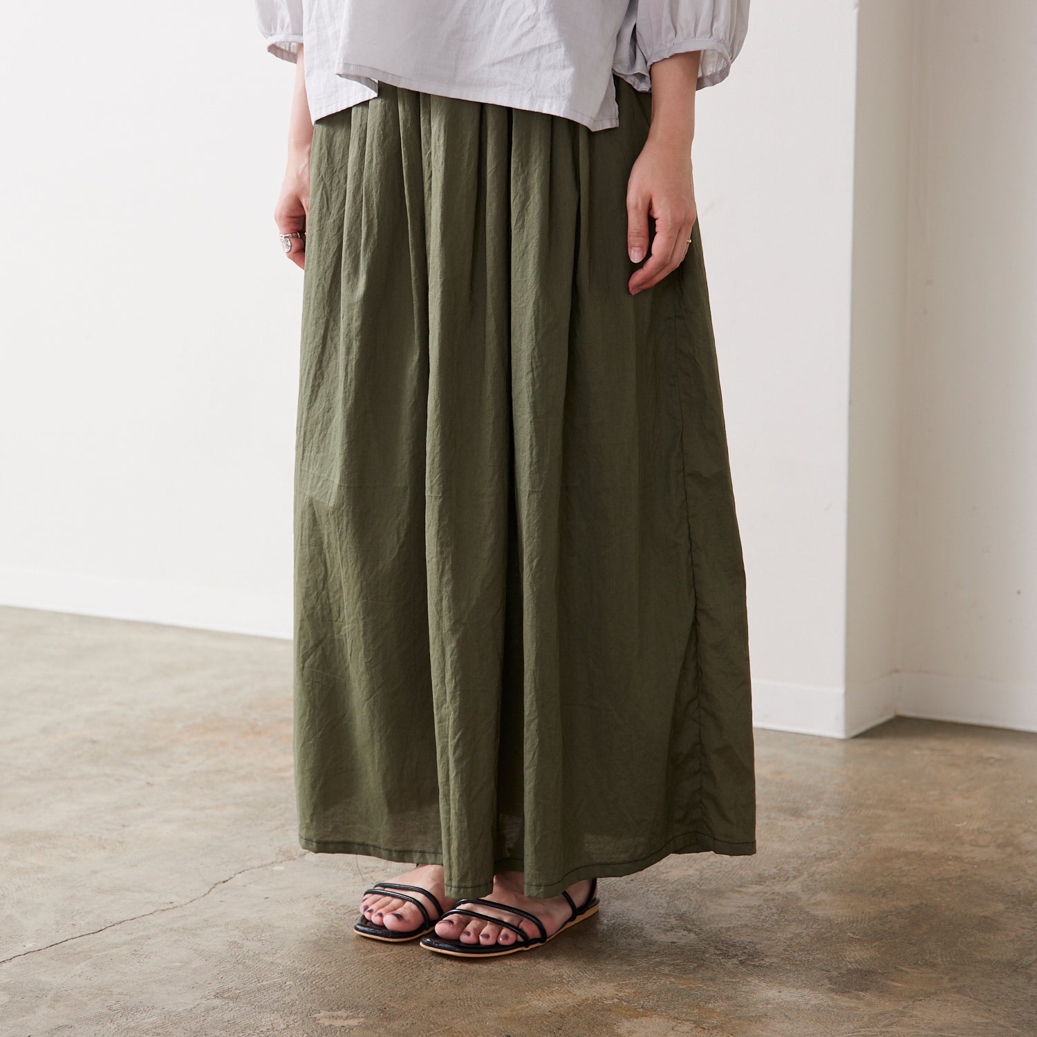 Nuno to Mono Cotton Washed Lawn - Khaki YKA-590-1