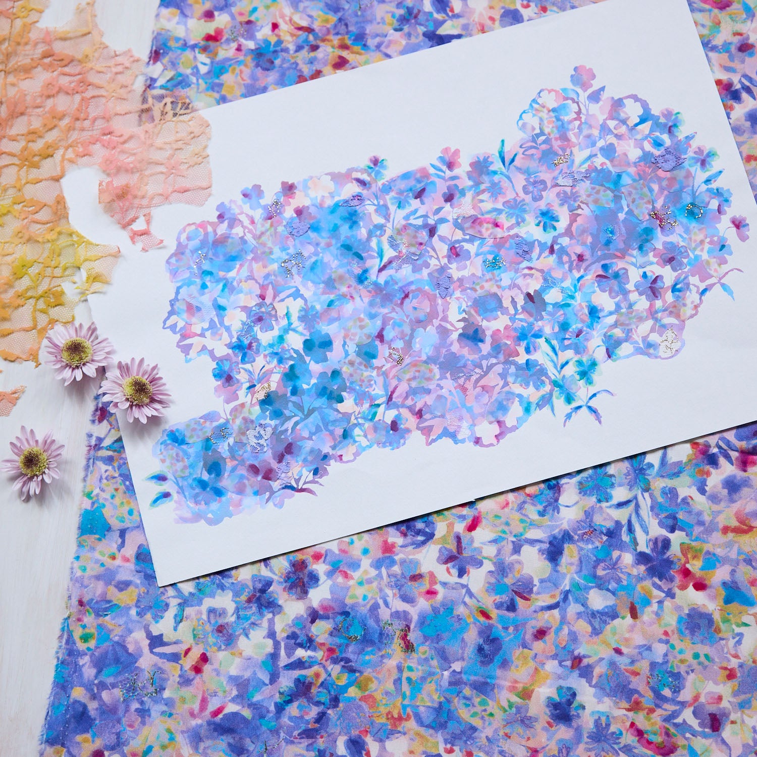 mumea Pansy Cotton Sheeting EGX-9800-4