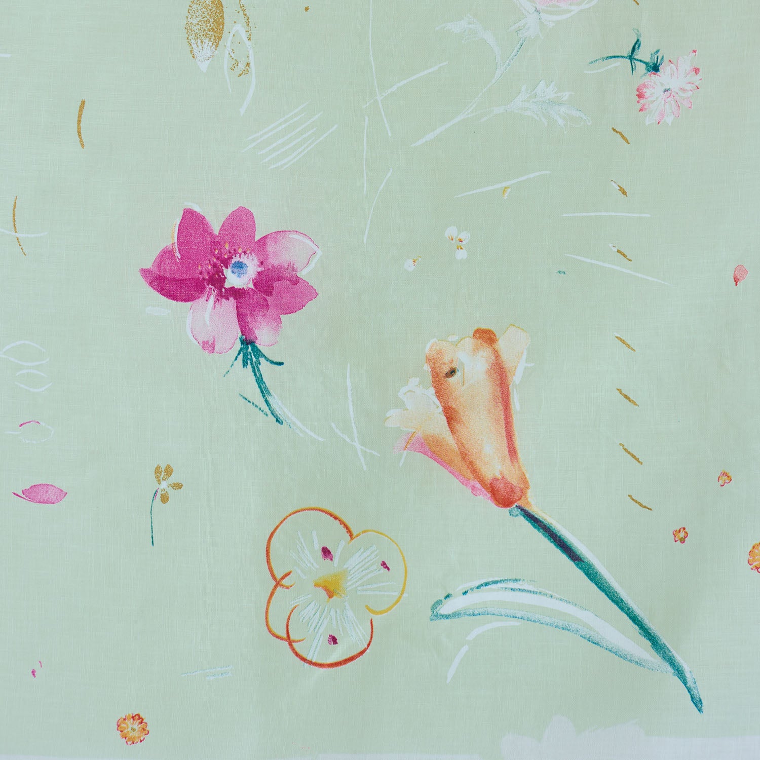 nani IRO Hana no toki niwa Linen Sheeting EGX-11441-1