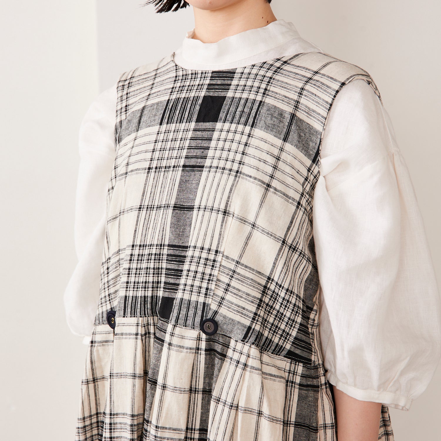 Yarn Dyed Linen Cotton Blend Banshu-ori Check Fabric