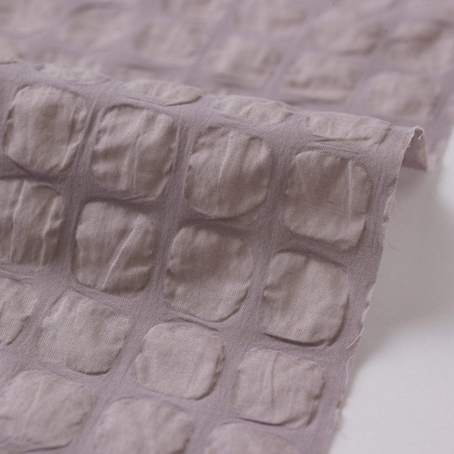 Waffle Squares Textured Cotton Lawn - Grey NFA-65960-961