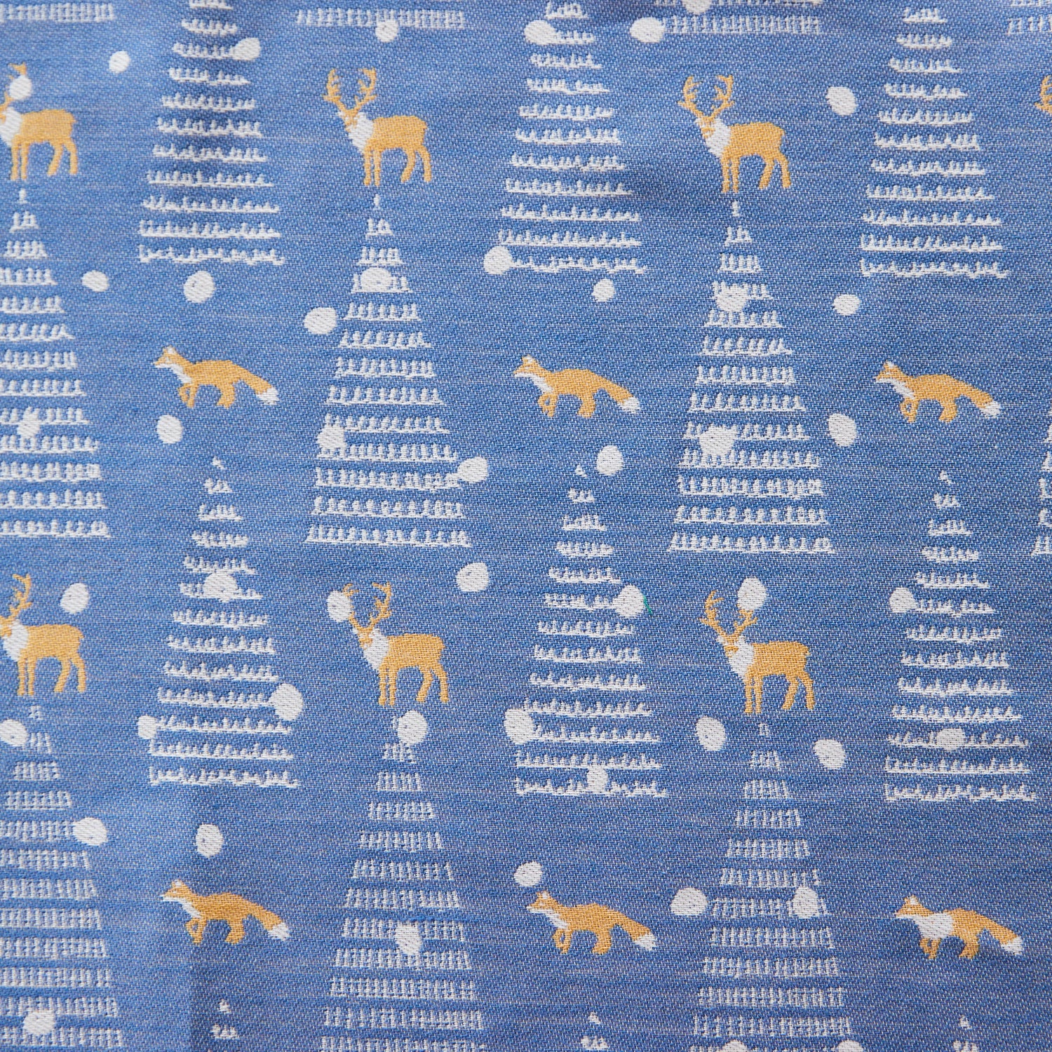 [Fabric Sample] Clocomi Fir Tree & Reindeer Jacquard Fabric | Kokka Fabrics