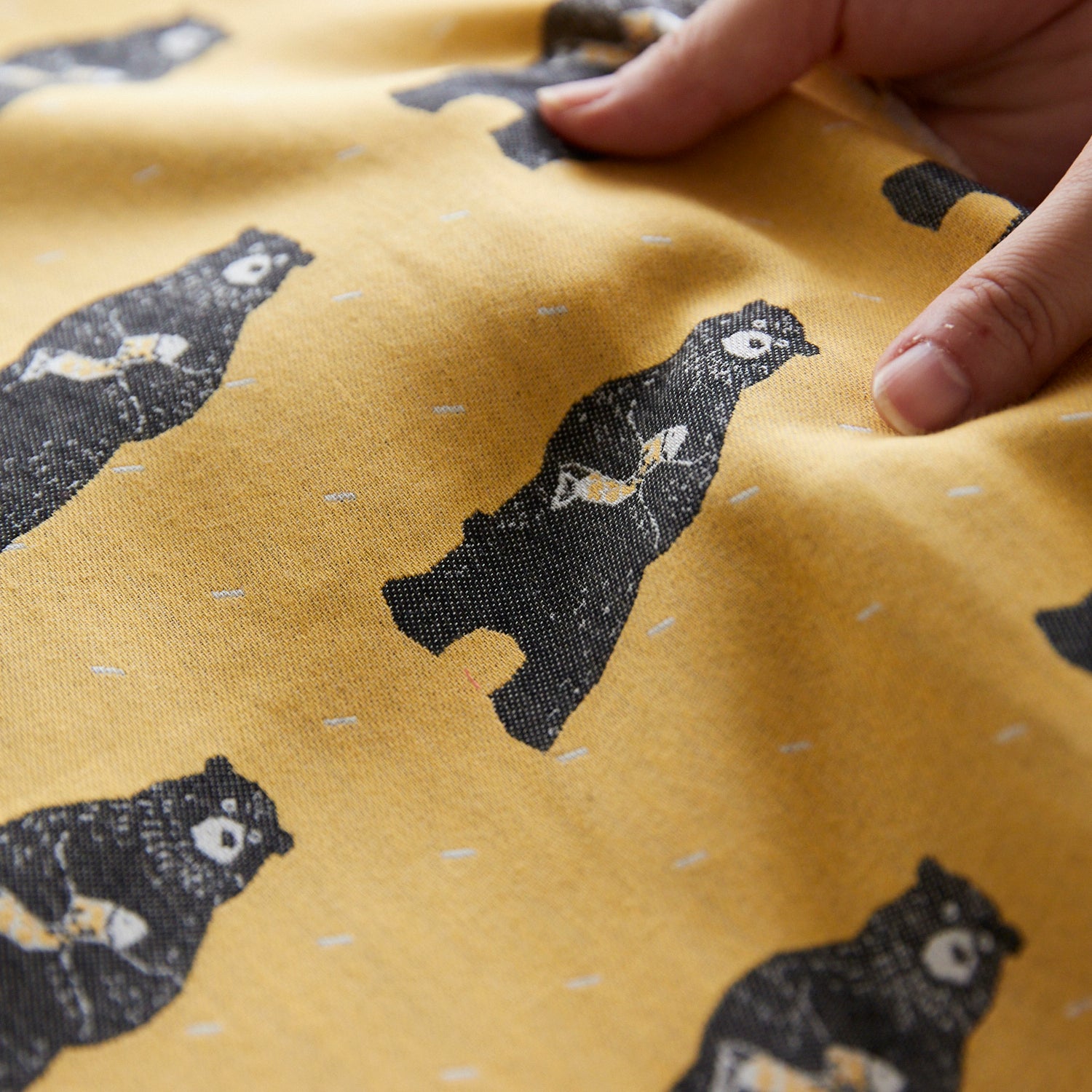 Clocomi Bear Jacquard Fabric TS-2043-1