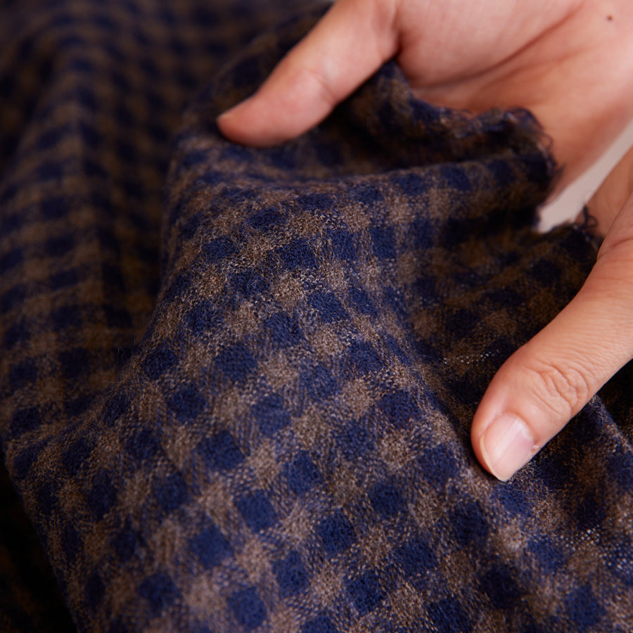 Yarn-dyed Wool Check Gauze TS-2025-1