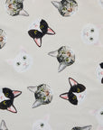 [Fabric Sample] Three Cats Cotton Sheeting