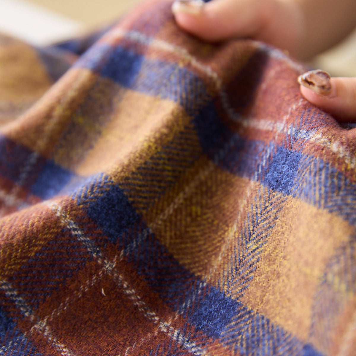 [Fabric Sample] Cotton Yarn-dyed Herringbone Tweed