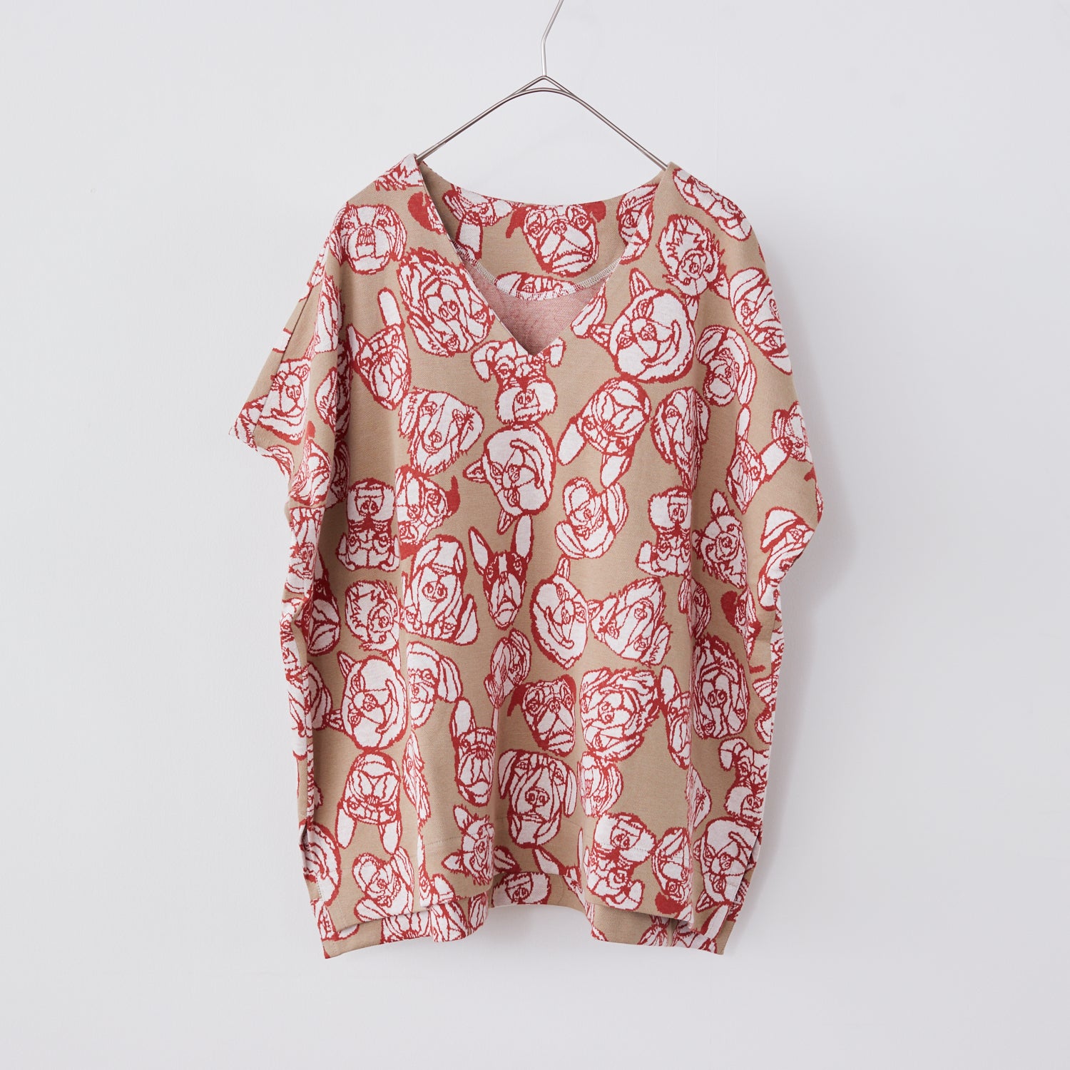 +HAyU Dog Cotton Knit Jacquard